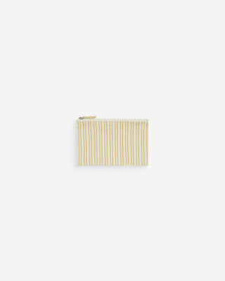 Pochette de algodón a rayas con cremallera jaune Wilene