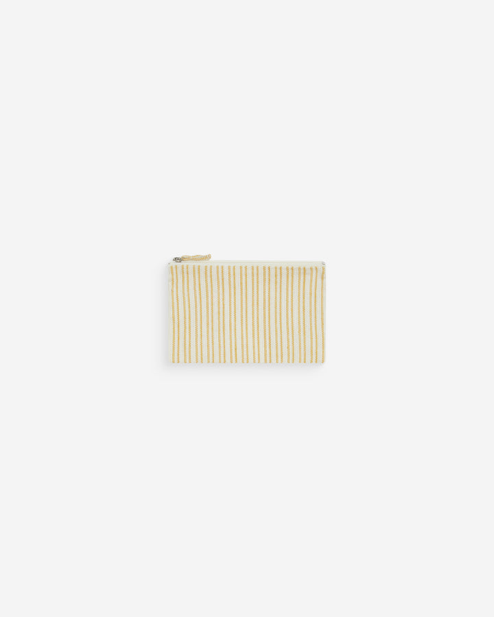 Pochette de algodón a rayas con cremallera jaune Wilene
