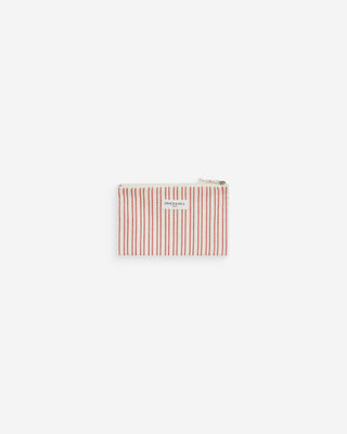 Pochette de algodón a rayas con cremallera rouge Wilene