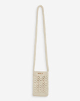 Pochette bandoulière de téléphone en crochet ecru Walt