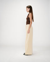 Pantalón de sastre de lino jaune Wally