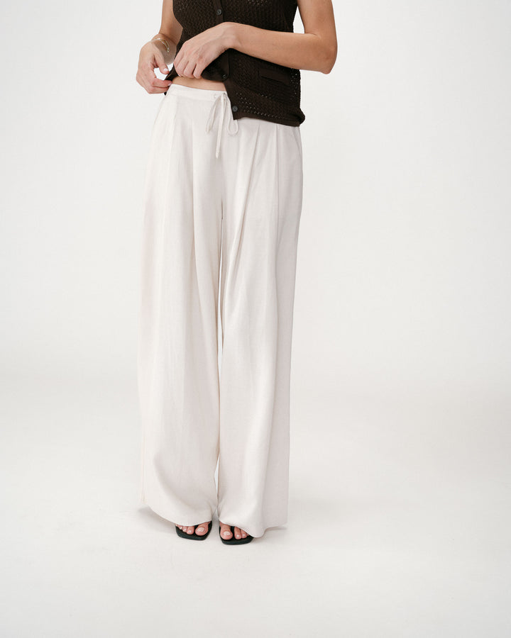 Pantalón de sastre de lino sable Wally