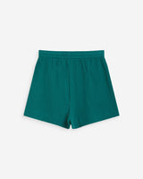 Short amplio de gasa de algodón tiro alto emeraude Wasabi