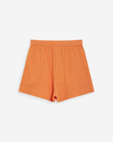 High-waisted cotton gauze wide shorts orange Wasabi