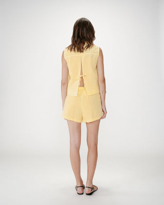 Short de algodón de cuadros jaune Waylen