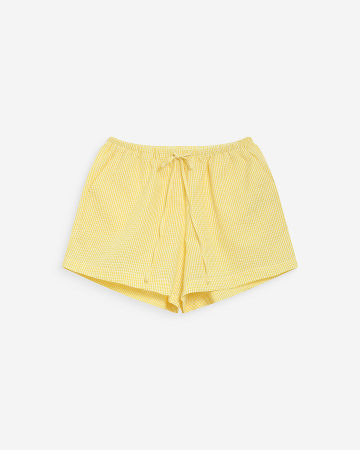 Short de algodón de cuadros jaune Waylen