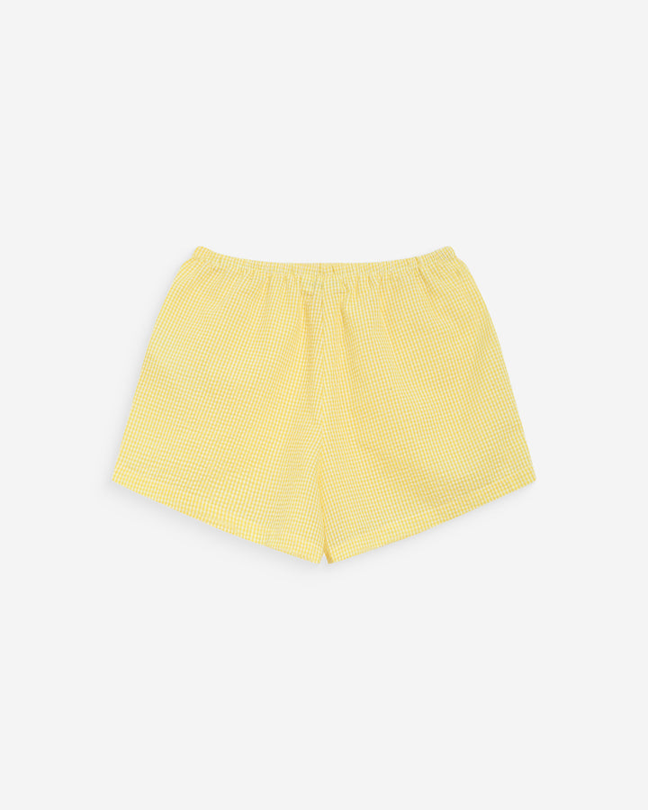 Short de algodón de cuadros jaune Waylen