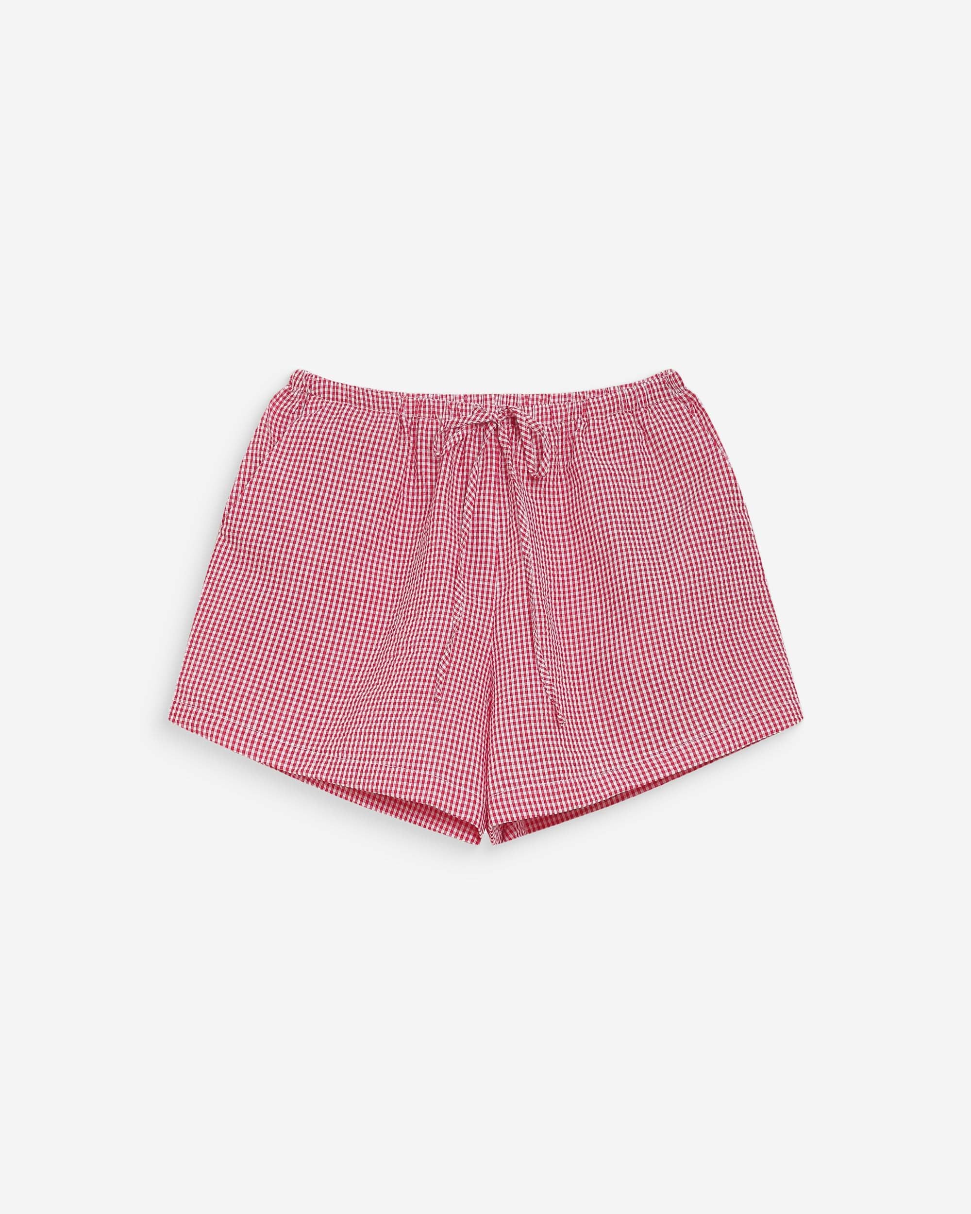 Short de algodón de cuadros rouge Waylen
