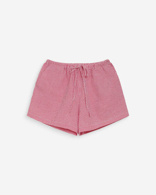 Short de algodón de cuadros rouge Waylen