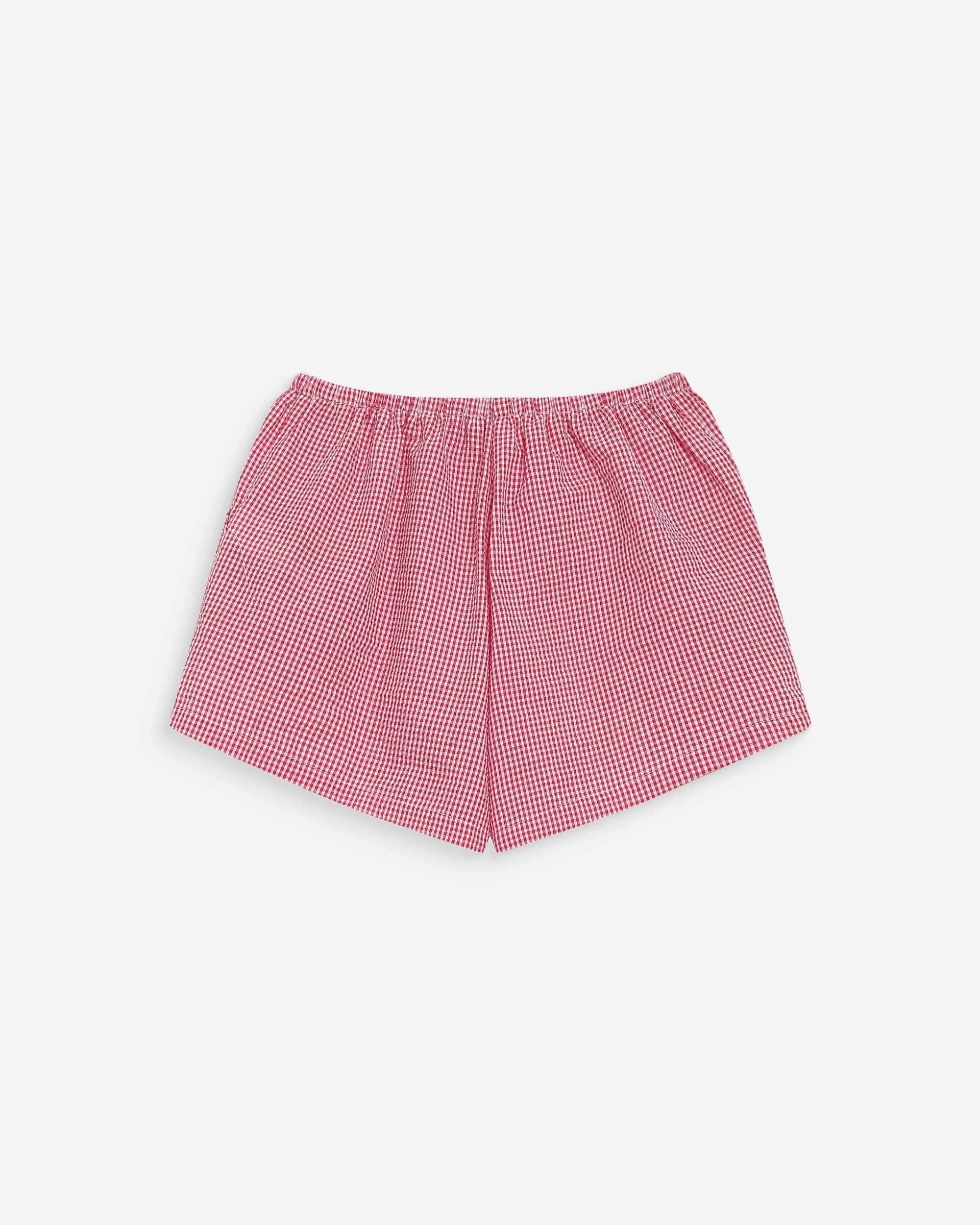 Short de algodón de cuadros rouge Waylen
