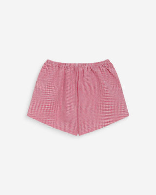 Short de algodón de cuadros rouge Waylen