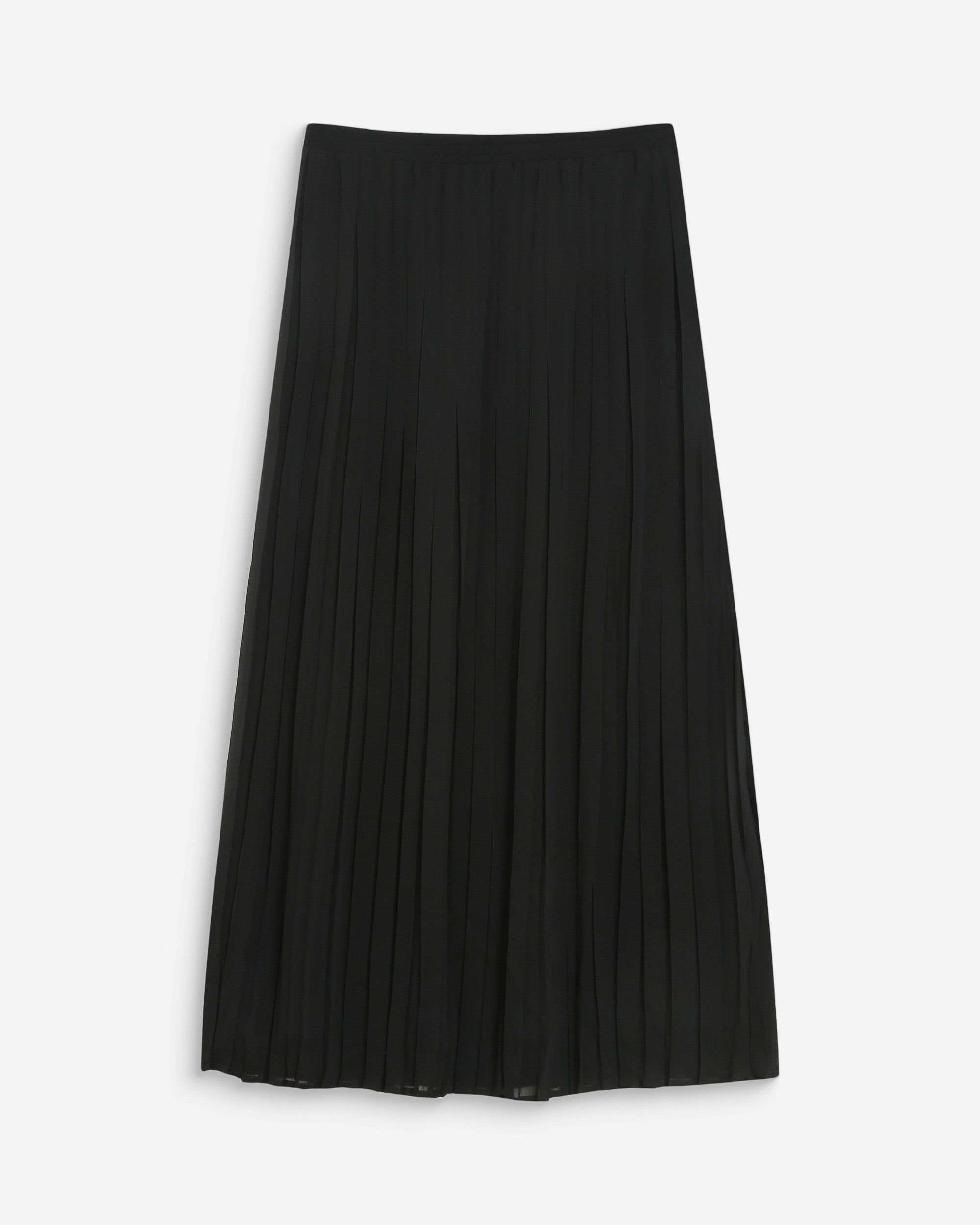 Flowing pleated long skirt noir Walina