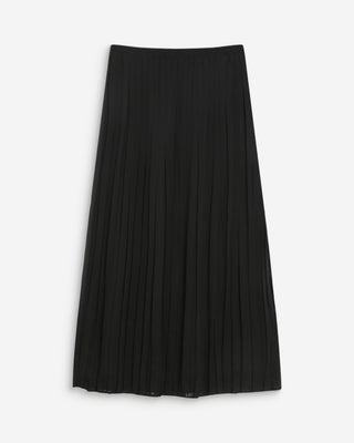 Flowing pleated long skirt noir Walina