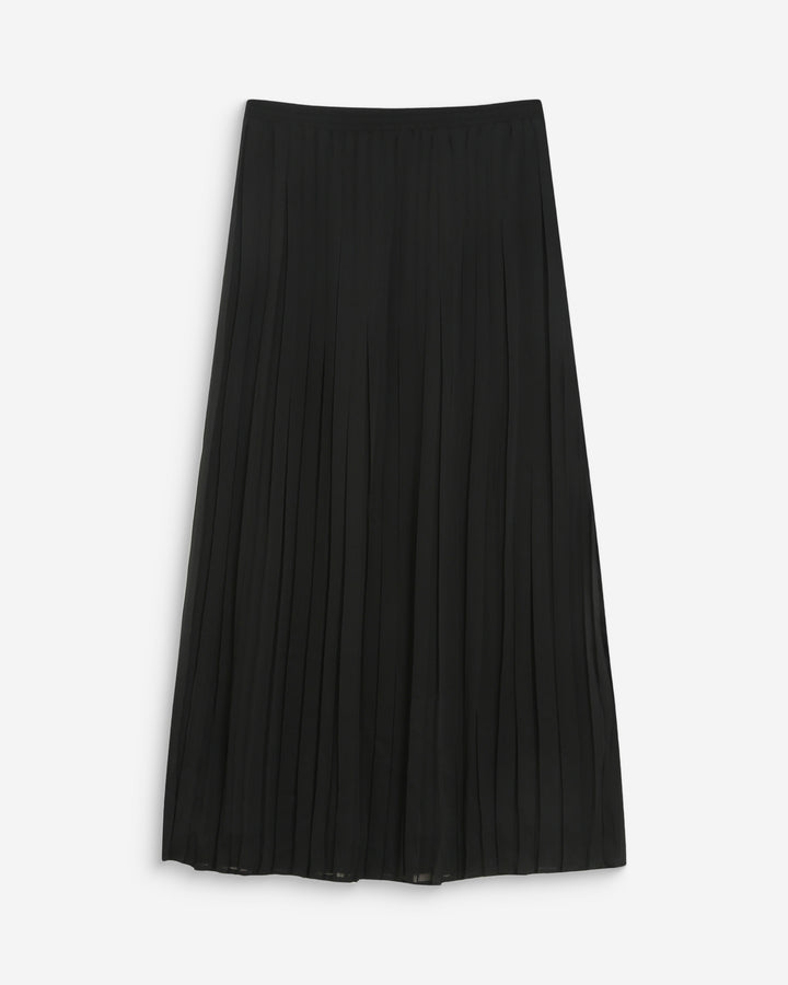 Flowing pleated long skirt noir Walina