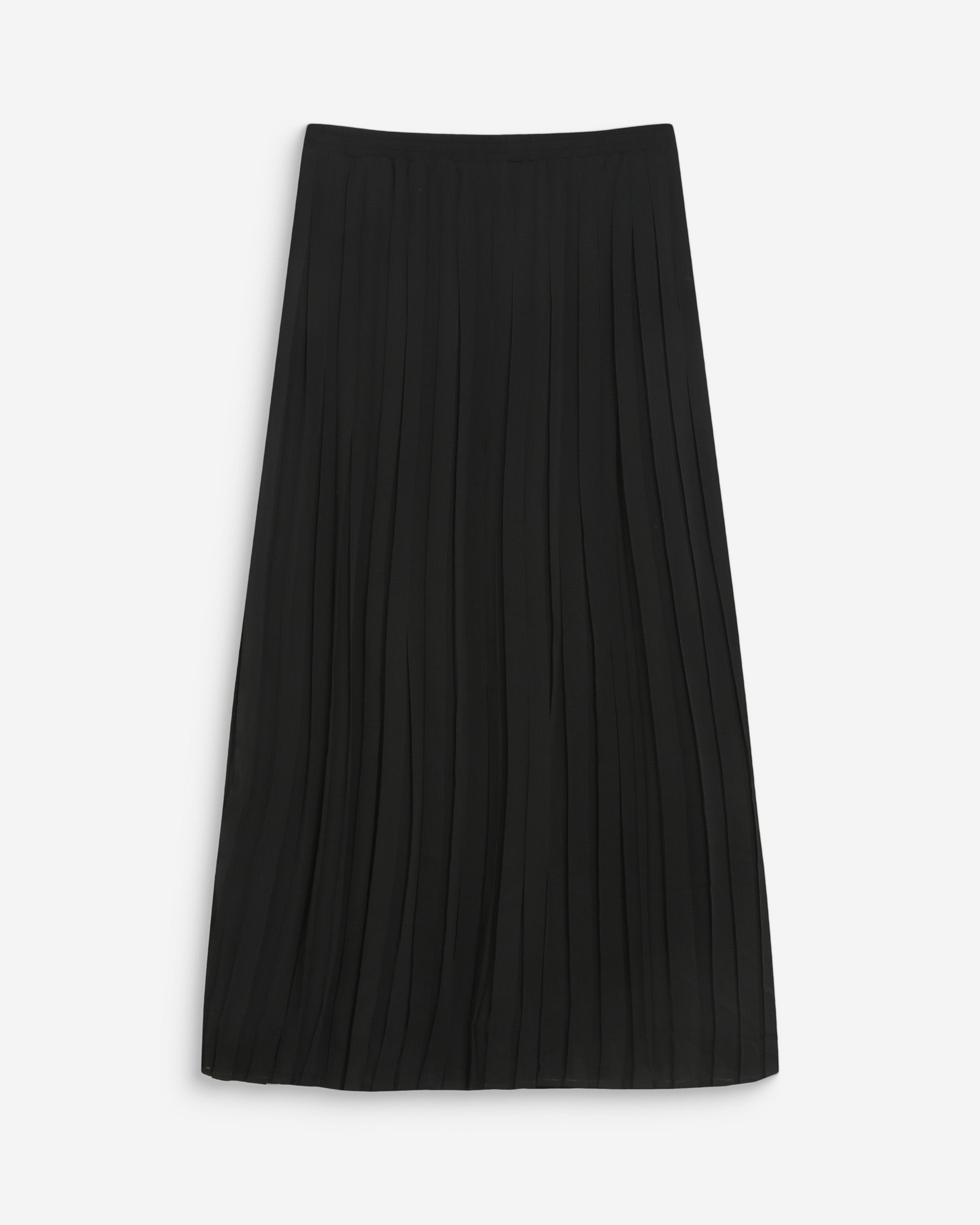 Flowing pleated long skirt noir Walina