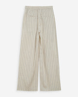 Pantalón amplio de lino y tencel a rayas sable Weston