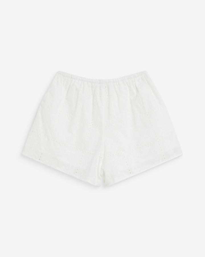 Short de algodón bordado white Wyler