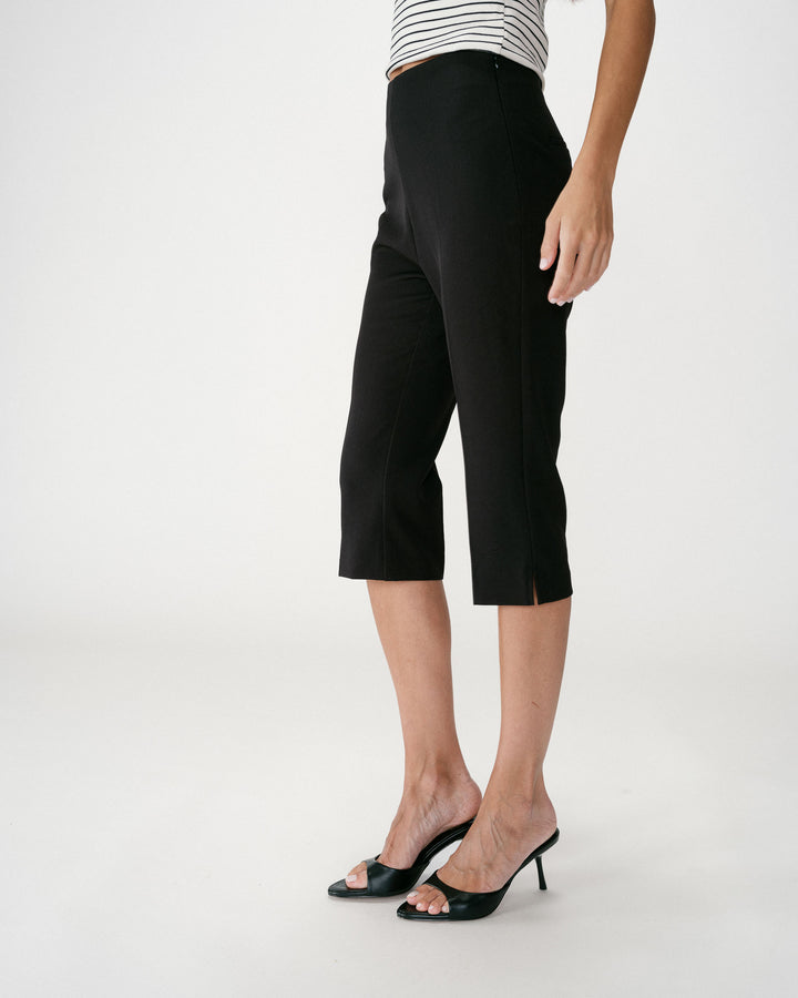 Pantalón capri ajustado 7/8 noir Where