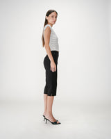 Pantalón capri ajustado 7/8 noir Where