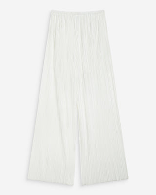 Pantalon large plissé taille réglable ivoire Wonka