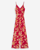 Wrap jumpsuit with straps fuchsia Wilderose