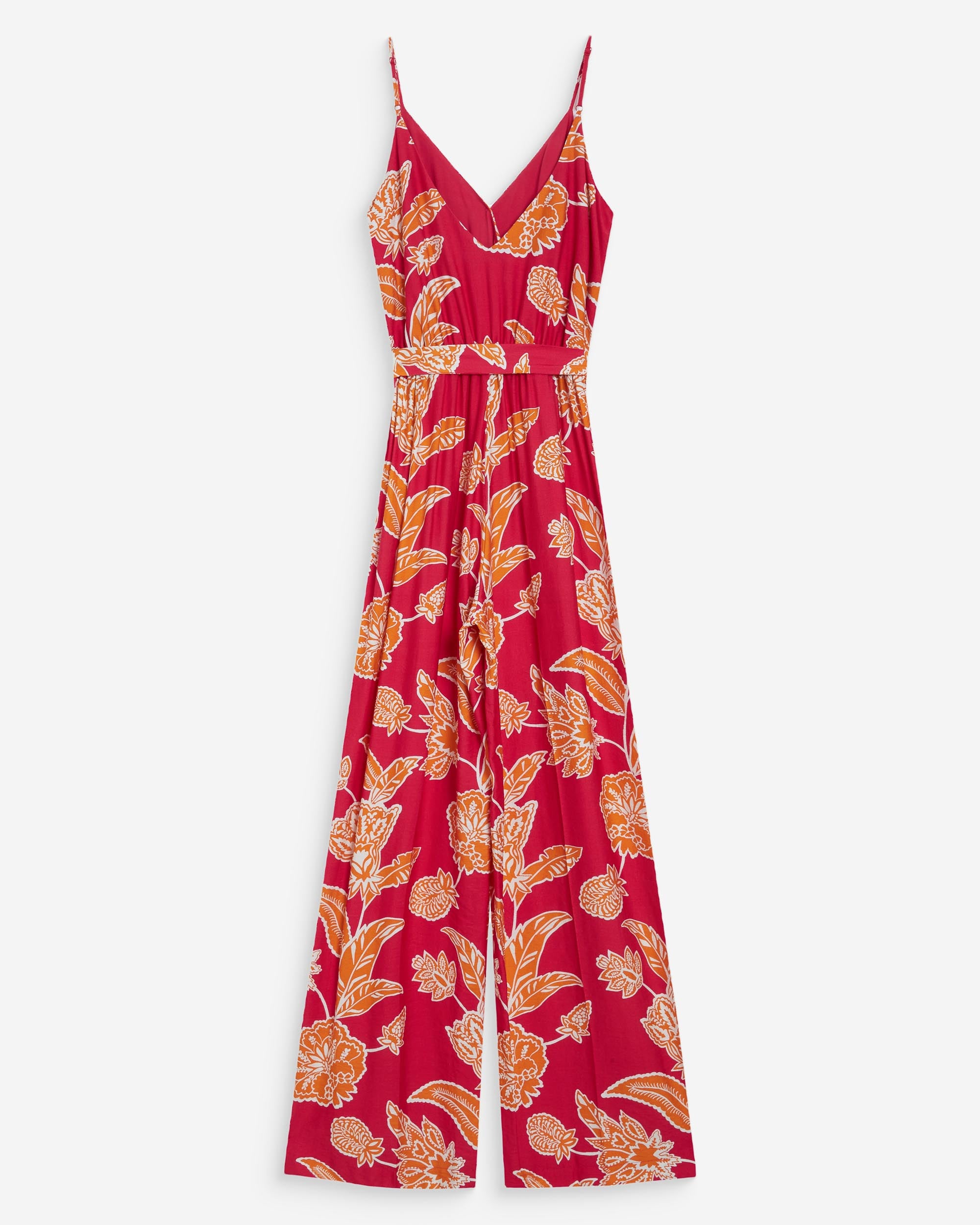Wrap jumpsuit with straps fuchsia Wilderose