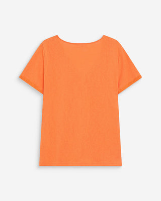 Top escote en V con encaje orange Willem