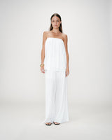 Top bustier plissé aérien ivoire West