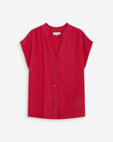 Short sleeve cotton gauze shirt fuchsia Wesra