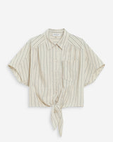 Camisa oversize de rayas con lazo sable Wendee