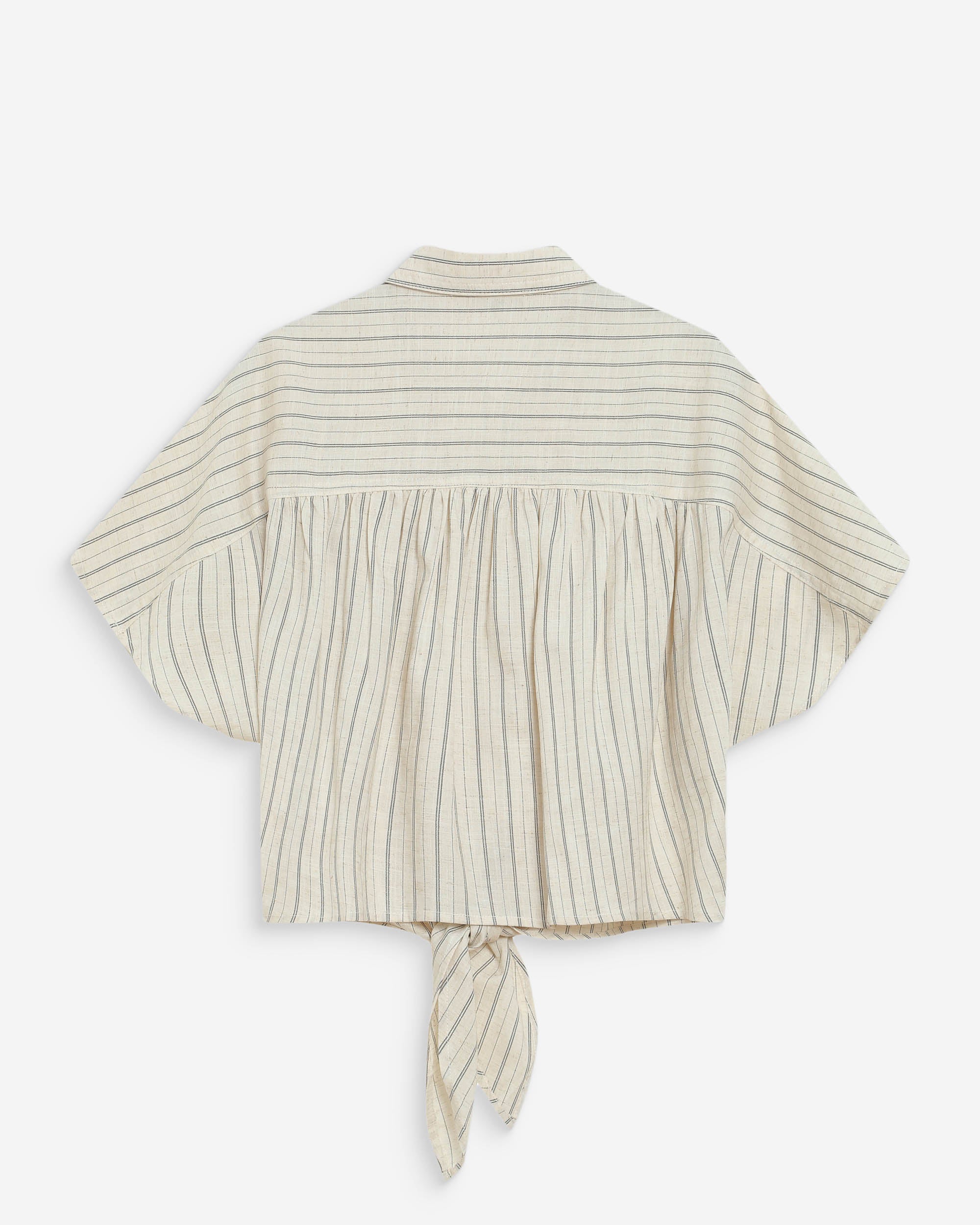 Camisa oversize de rayas con lazo sable Wendee