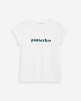 Camiseta de algodón con mensaje bordado emeraude Wylo