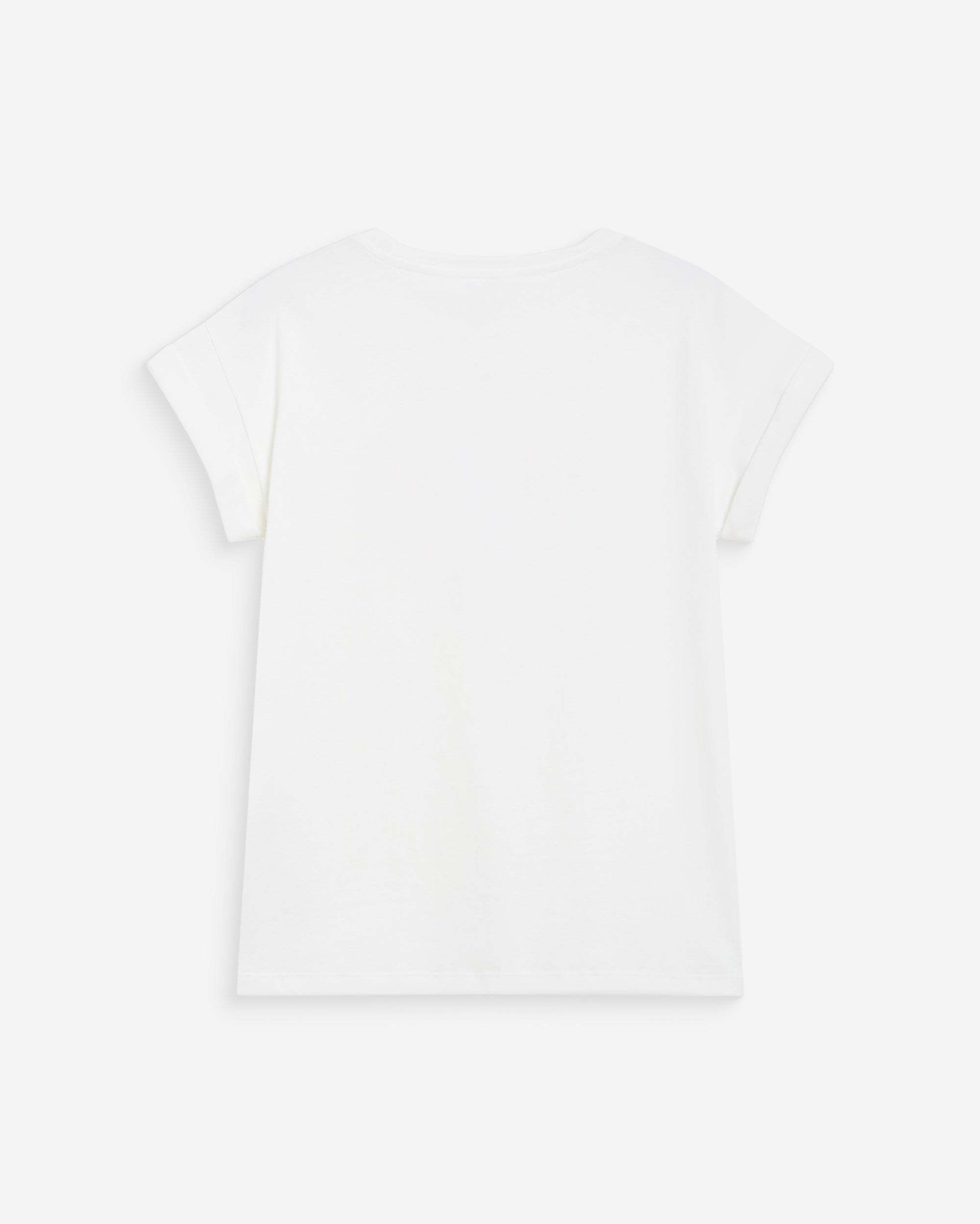 Camiseta de algodón con mensaje bordado jaune Wylo