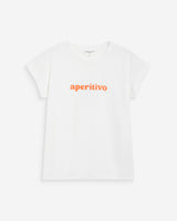 Camiseta de algodón con mensaje bordado orange Wylo