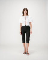 Blusa bordada con lazo y mangas globo white Wylette