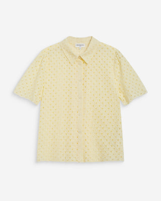Camisa de encaje manga corta jaune Waverine