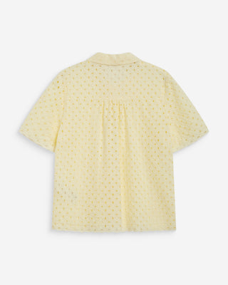 Camisa de encaje manga corta jaune Waverine