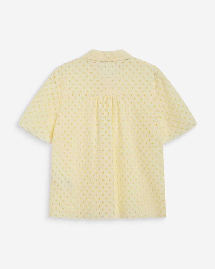 Camisa de encaje manga corta jaune Waverine