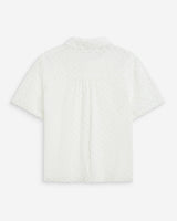 Camisa de encaje manga corta white Waverine