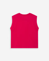 Top de algodón cuello redondo con mensaje fuchsia Willow