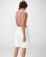 Top de lurex sin mangas cuello redondo rose Winny