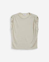 Top de lurex sin mangas cuello redondo silver Winny