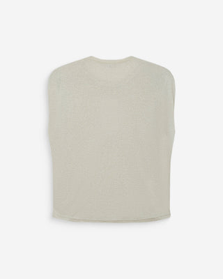 Top de lurex sin mangas cuello redondo silver Winny