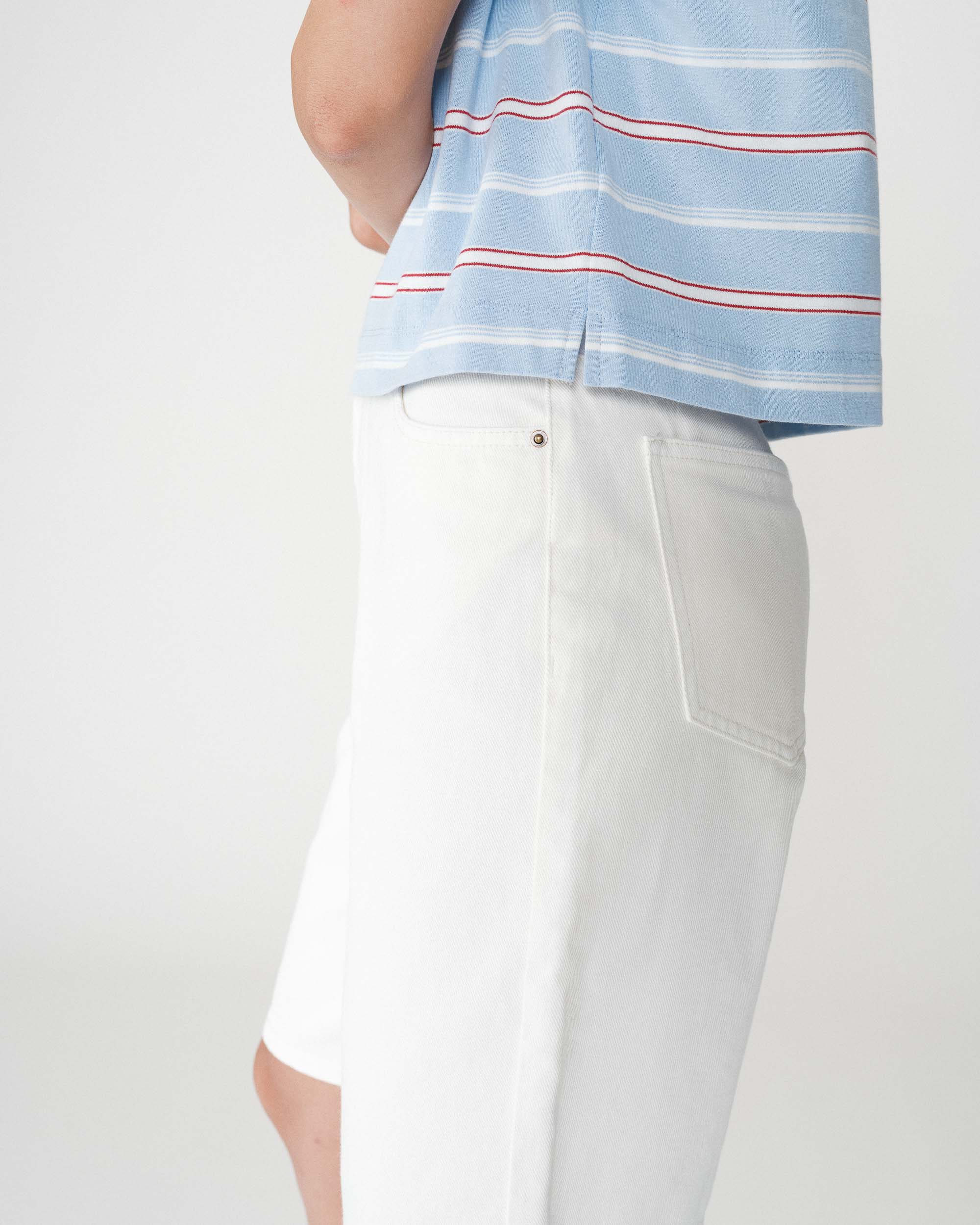 Oversized striped cotton short sleeve T-shirt ciel Welson