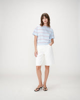 Oversized striped cotton short sleeve T-shirt ciel Welson