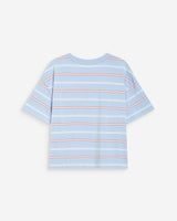 Oversized striped cotton short sleeve T-shirt ciel Welson