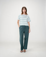 Oversized striped cotton short sleeve T-shirt ivoire Welson