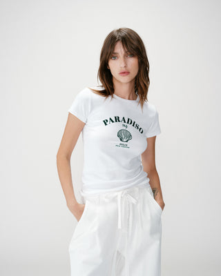 Camiseta ajustada con mensaje emeraude Wrenley