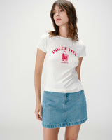 Camiseta ajustada con mensaje fuchsia Wrenley