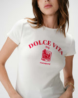 Camiseta ajustada con mensaje fuchsia Wrenley